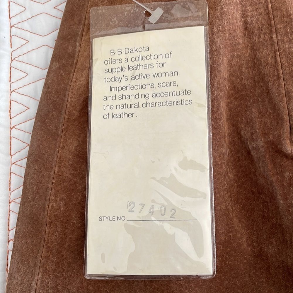 BB Dakota genuine leather skirt, brown size 9/10 - Picture 5 of 10